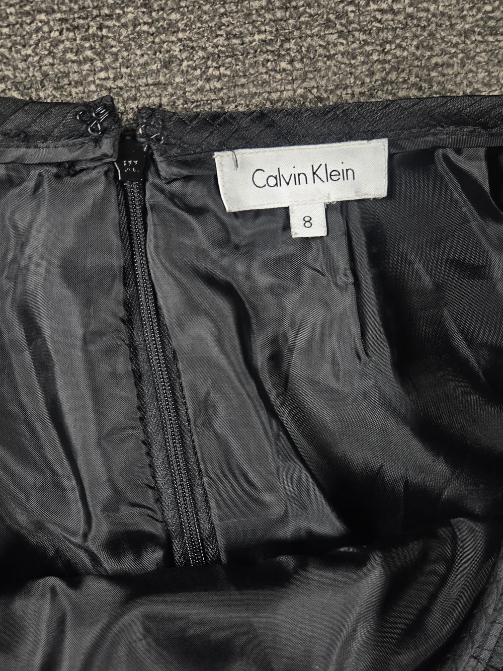 Calvin Klein Black Textured Pencil Skirt - Women